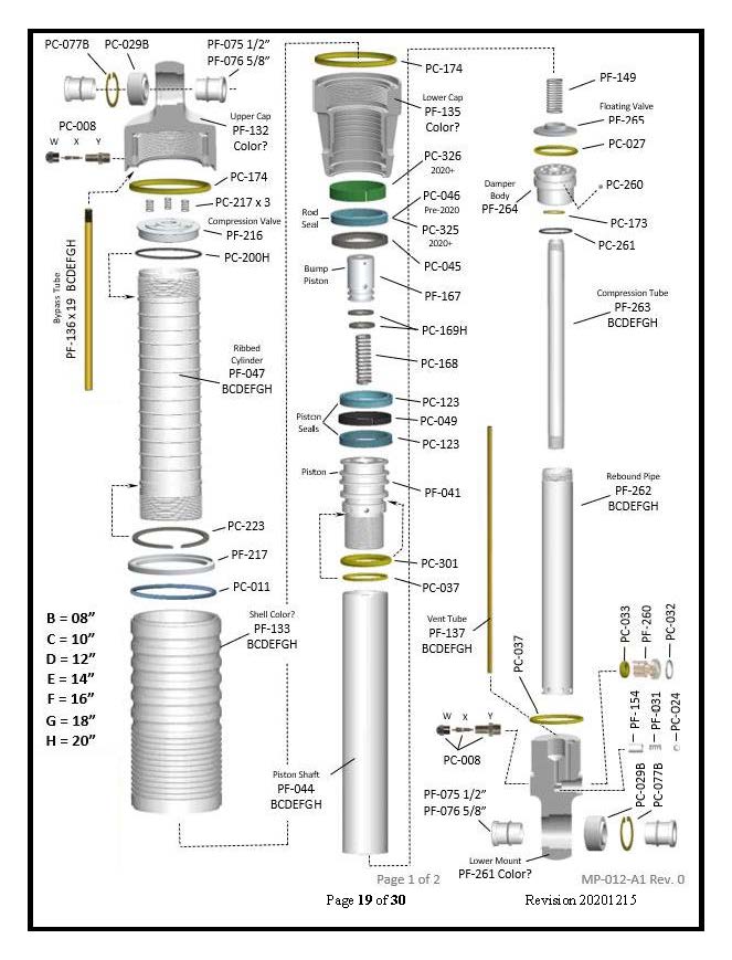 STX Strut exploded-view parts diagram