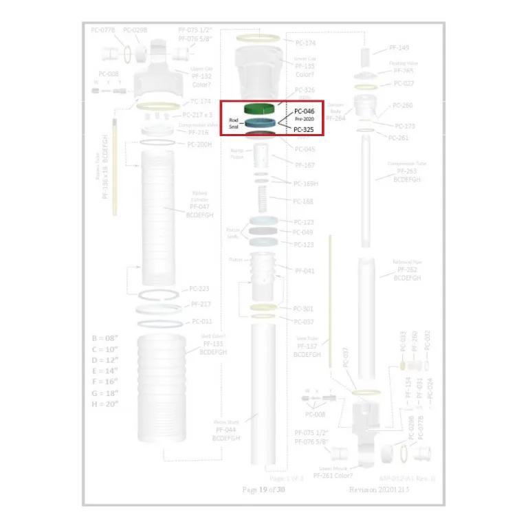 Where PC-046 sits in the ORI STX Strut - exploded diagram with the part highlighted